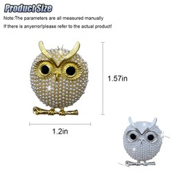 UHANBUT 2PCS Bling Flamingo Car Dashboard Air Vent Trim Clips, Crystal Rhinestone Animal Car Air Fresheners Outlet Clip, Cute Automotive Interior Diffuser Decoration Accessories for Women (Owl)