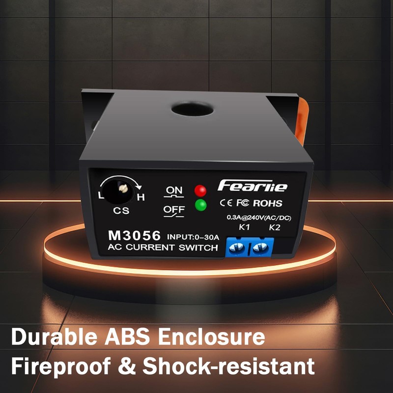 nodehawk Miniature Current Switch,Current Sensing Switch,with Rails,Normally Closed Amp Sensor