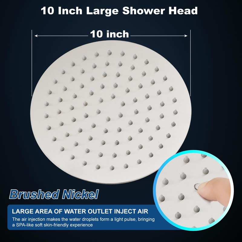 Midanya Round Rainfall Shower Head High Pressure Stainless Steel Waterfall