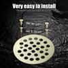 4-1/4“ Shower Strainer Drain Trim Set, Screw-in Shower Strainer Drain