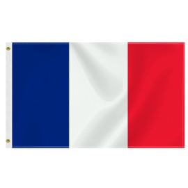 Large France Flag,3x5 FT French 75D Outdoor Banner,Frenchman Decor for Garden Yard Car Truck with Brass Grommet