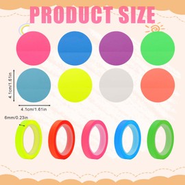 5 Rolls Highlighter Tape and 8pcs Round Transparent Sticky Notes, Colored Transparent Highlight Strips Fluorescent Neon Highlighting Tapes Clear Sticky Note Pads for Students Teachers Classroom Office