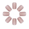 Press on Nails Medium Square SWEKKE Gray Fake Nails False