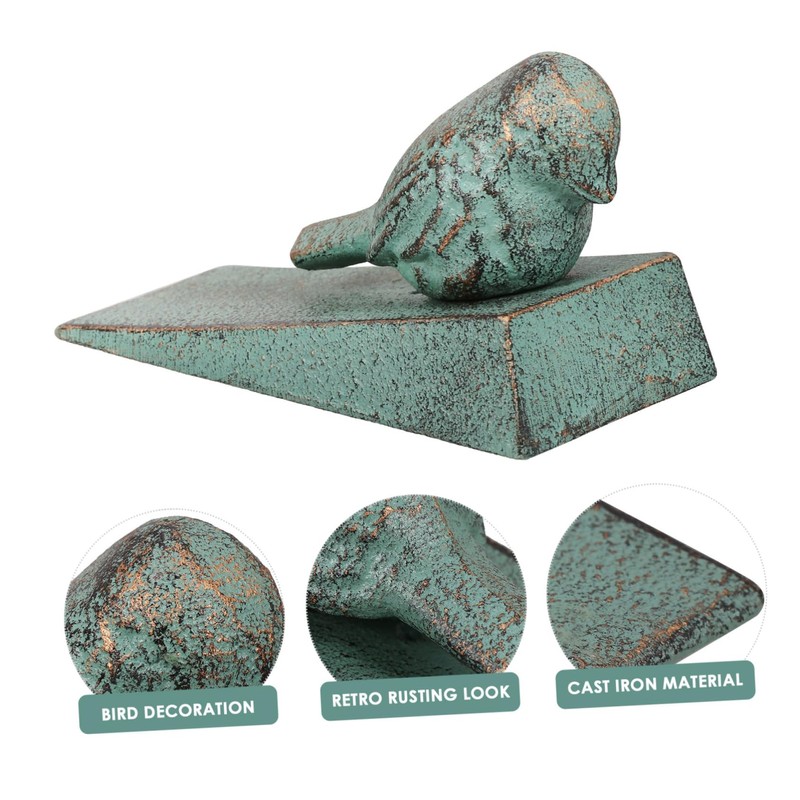 Ciieeo Outside Door Wedge Stopper Strong Cast Iron Doorstop Home