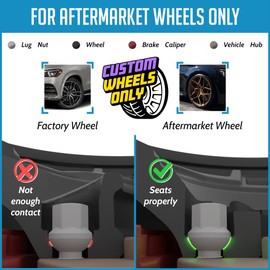 Wheel Accessories Parts 20 Pcs M14 x 1.5 Thread Ball Seat Lug Bolt Chrome Finish 28mm Shank Length 17mm Hex fits Mecedes-Benz C-Class EQB-Class EQE-Class GLA-Class GLB-Class SL-Class