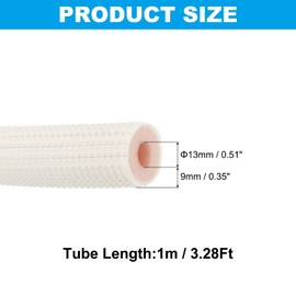 PATIKIL Pipe Insulation Foam Tube, 1/2" Heat Preservation Insulated Foam Tubing for Mini Split Copper Line Set Water Pipes, 3.28Ft(1m), White/Pink