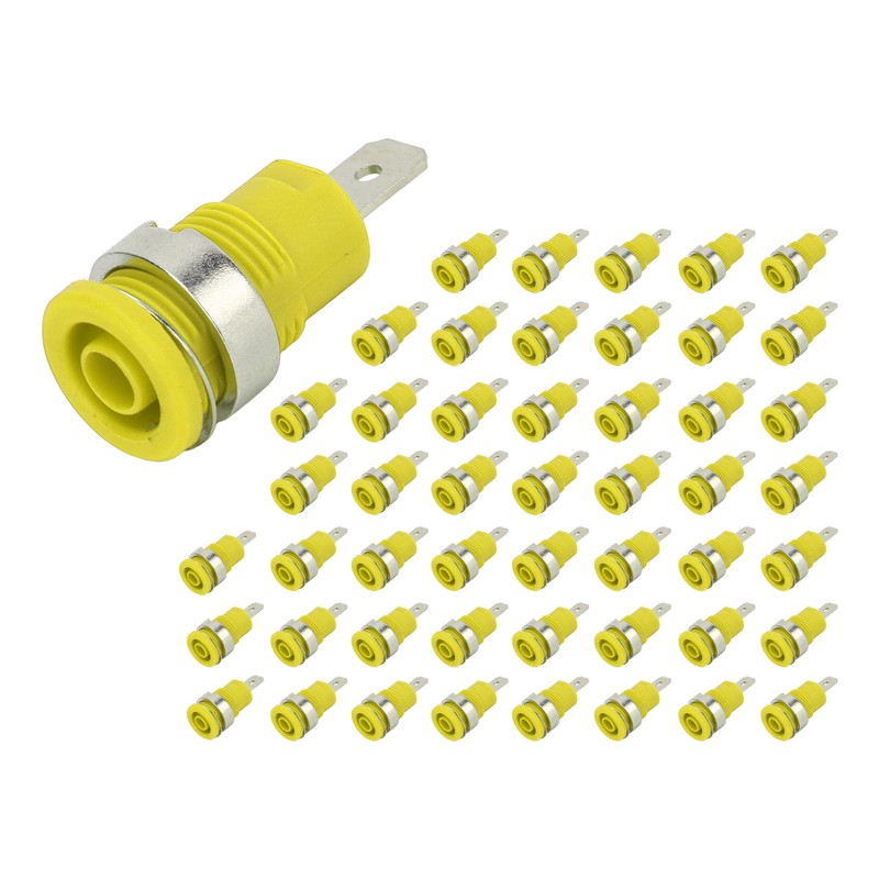 50Pcs Banana Socket 4mm High Current Discharge Long Service Life