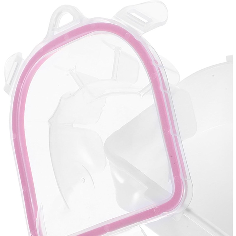 Cuenco para Remojar Uñas Rosa con Acero Inoxidable, Kit de