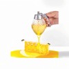 Honey dispenser, 8-ounce glass honey dispenser with base and drip-proof