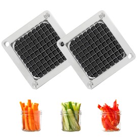 WICHEMI Dicer Blade 3/8" inch Commercial Vegetable Chopper Dicer Blades Stainless Steel Cutter Blade for Chopper Dicer Replacement (2 Pack)