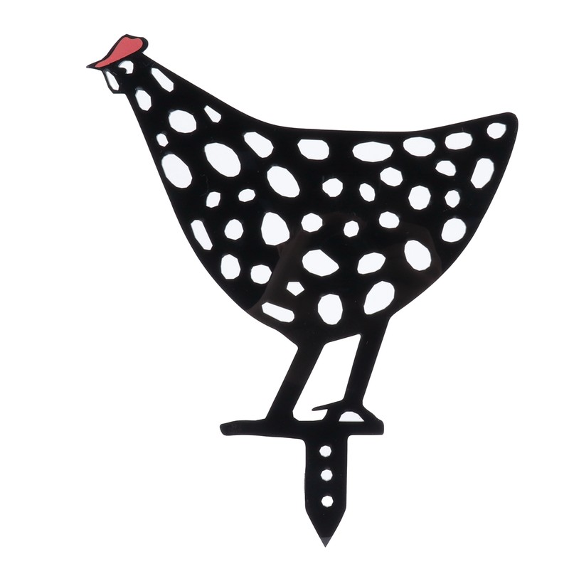 5Pcs Chicken Stakes Set Acrylic Animal Shape Statues Decoration for