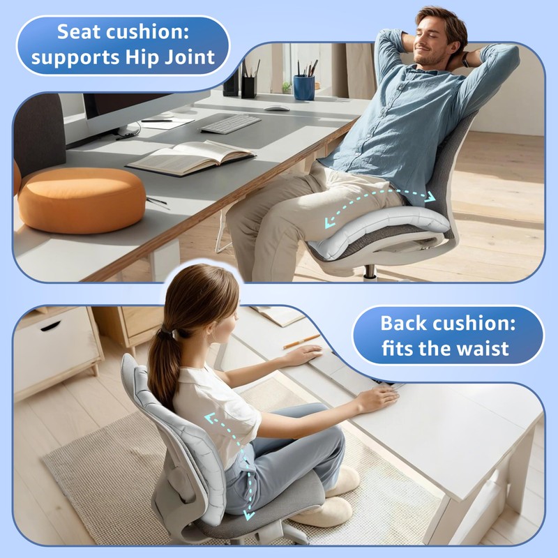 loloburuala Lumbar Support Pillow, Inflatable Seat Cushion, Lightweight Car Back