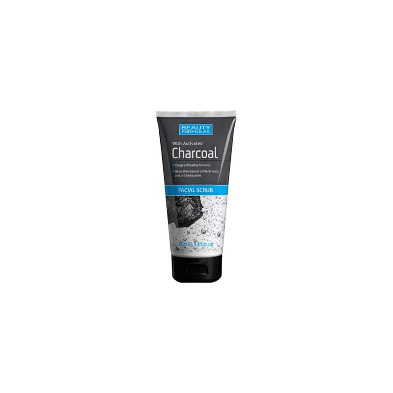 3 x 150ml Beauty Formulas with Activated Charcoal Facial Scrub