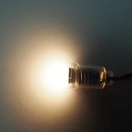 GutReise E10 LED Bulbs 6V Warm White,10pcs AC/DC E10 Miniature Screw LED lamps 0.5Watts 65Lm (6V, Warm White)