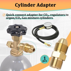 G5/8 Male to CGA580 Male Argon Adapters & Nitrogen Adapters, Compatible with CO₂, Helium and Neon Gas Cylinders