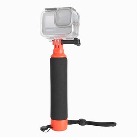 HSU Floating Hand Grip for Action Cameras, Waterproof Flaoty Handle for Hero 13/12/11/10/9/8/7/6/5/4/3 Insta360 X4/X3/X2, Snorkeling Underwater Diving Selfie Pole Stick