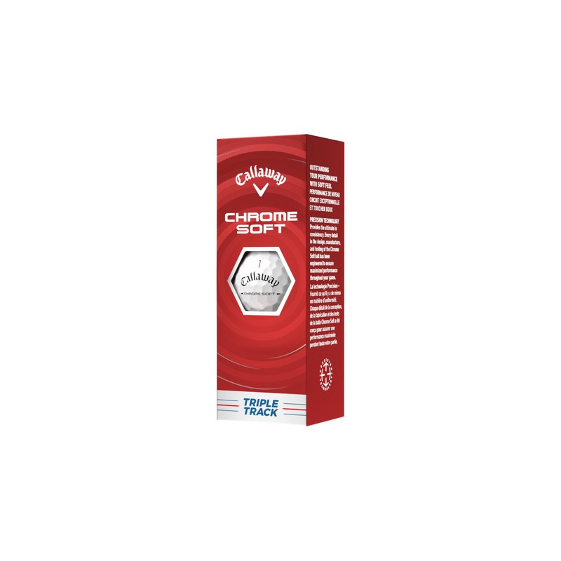 Callaway CHROME SOFT 26 3-Piece Triple Track Golf Balls, White