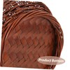 GRIRIW Bamboo Woven Vase Rustic Decorative Flower Holder Handmade Country