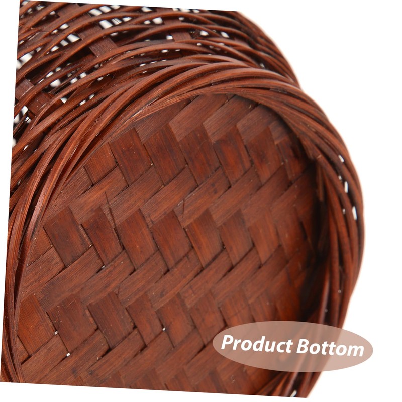 GRIRIW Bamboo Woven Vase Rustic Decorative Flower Holder Handmade Country