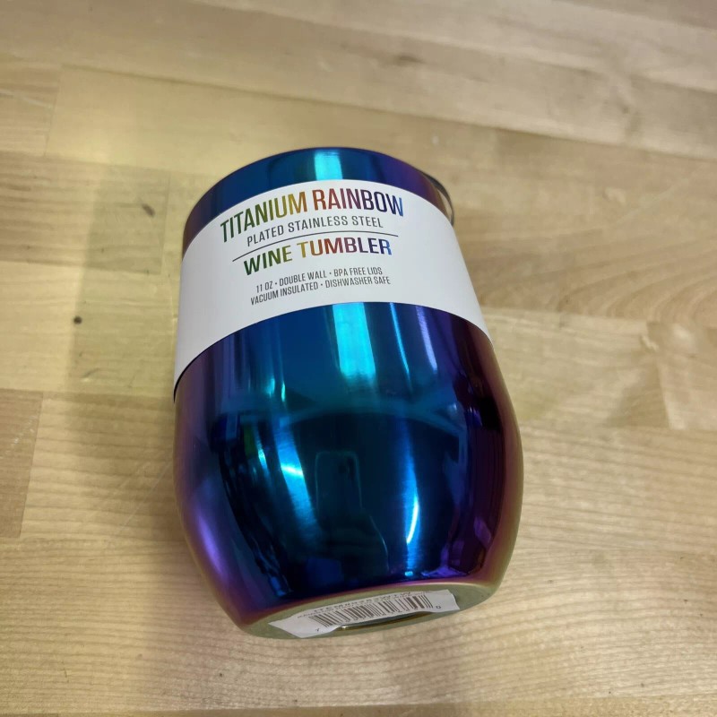 Cambridge (2 PACK) Cambridge Titanium Rainbow Stainless Steel Wine Tumbler