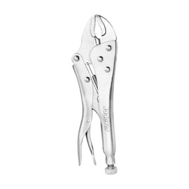 Jadever 10-Inch Locking Jaw Pliers, Curved Jaw Vise Grip Pliers, Max 45mm Opening Range, Nickle Plated, Quick Release Trigger, Fit for Clamping/Twisting/Welding