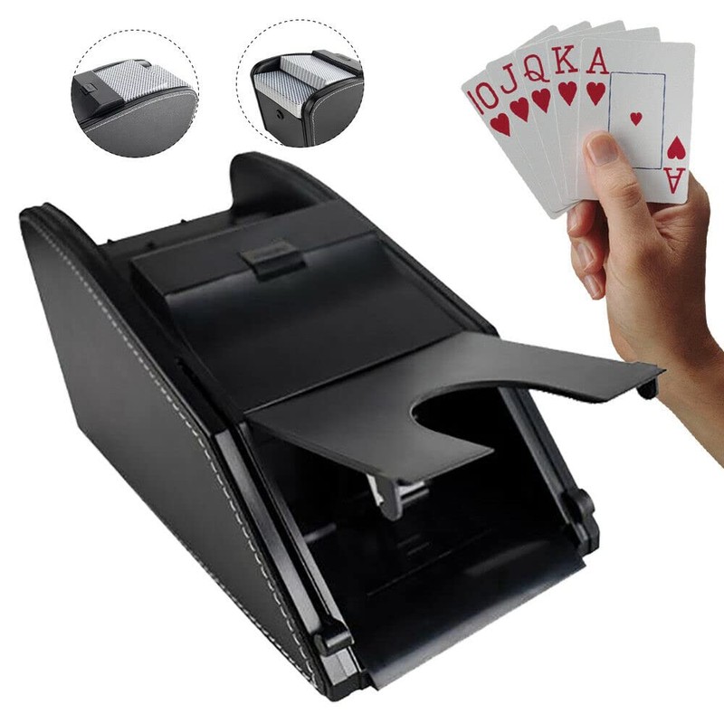 Card Shuffler, 2 Deck Automatic Card Shuffler 9.45''x4.72''x4.72'' Paper/Plastic Card