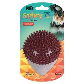 Fancy Pets Juguete Erizo Terrestre Spiky para Perros con Squeaker Resistente y Textura Masajeadora