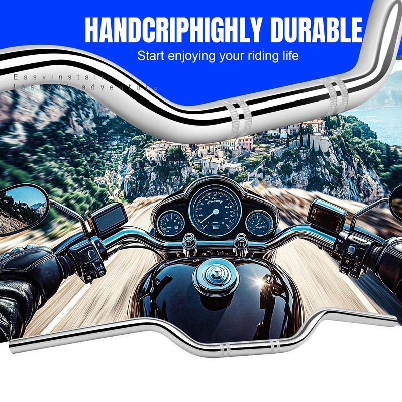 DREAMIZER 7/8 motorcycle handlebars, Universal 22mm Handlebars Motorcycle Bars for