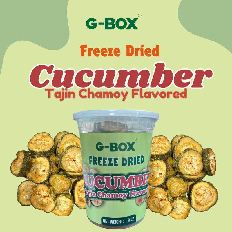 G-BOX Freeze Dried Cucumbers, Freeze Dried Veggies, Healthy Snack, Veggie