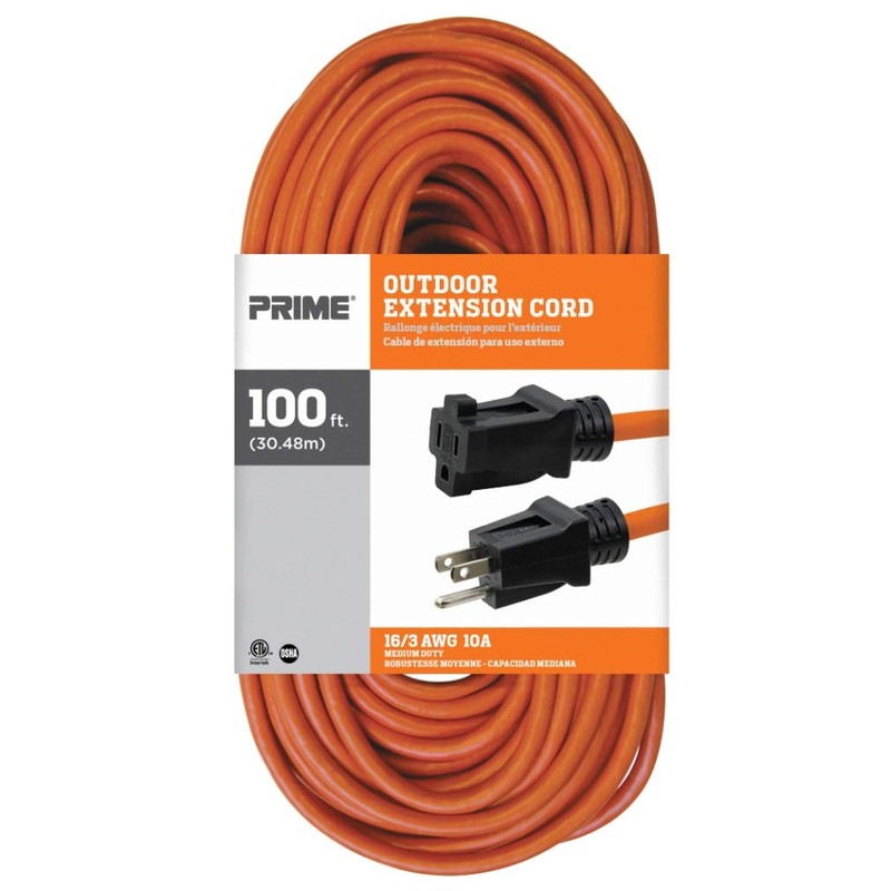 Prime Wire & Cable EC501635 100-Foot 16/3 SJTW Medium Duty