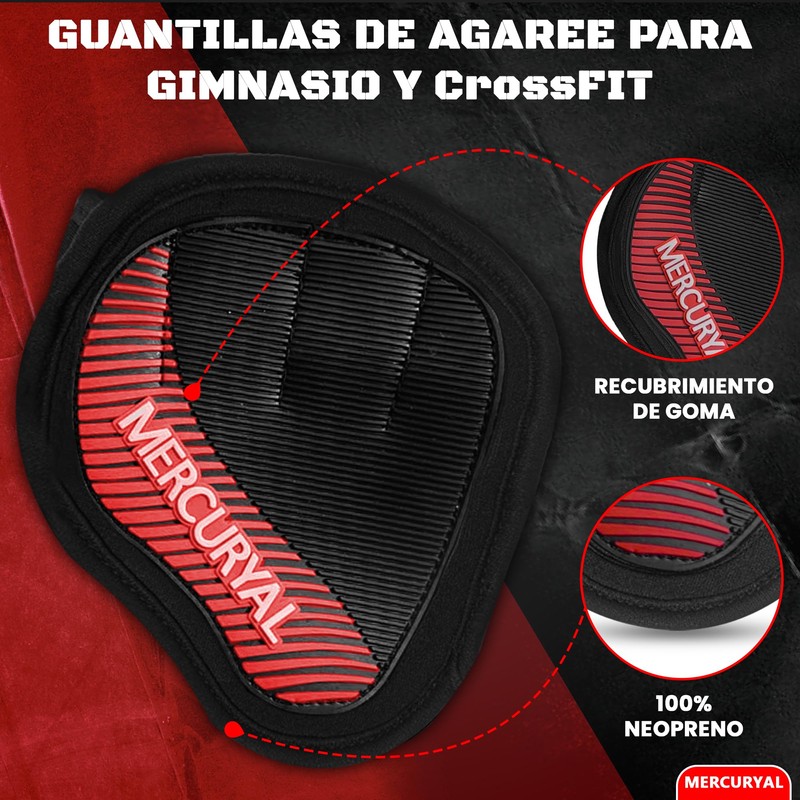 MERCURYAL Pack of 2 Fitness Grip Pads, Grip Pads for