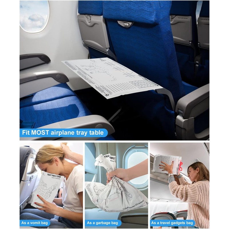Unbranded 10pcs Airplane Travel Essentials Tray Table Cover Dinosaur Coloring