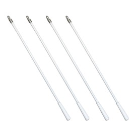 INCAUCA 4 Pack Blind Wand with Metal Hook, 12 Inch White Fiberglass Window Blind Tilt Wand, Vertical Blind Wand Control Replacement, Blind Rod Replacement, Blind Opener Stick
