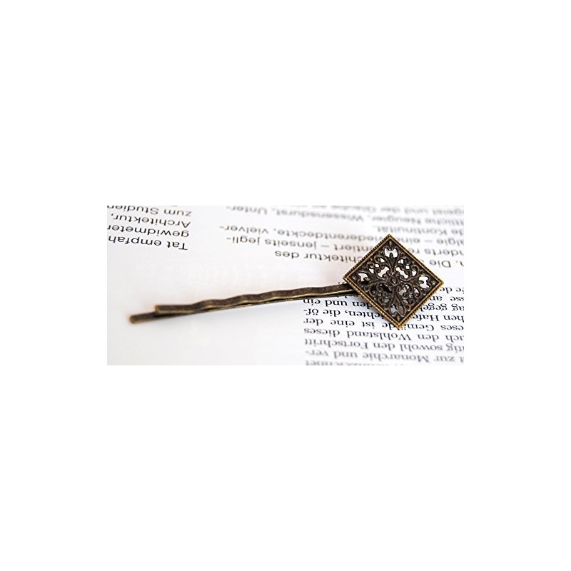 axy Vintage Hair Clip Bronze Colour, Alloy Metal