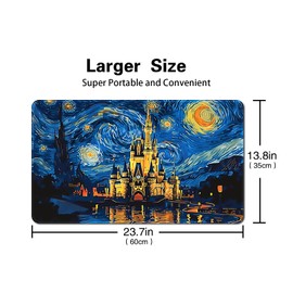 Lorcana Playmats Compatible TCG playmat with Zones Non-Slip Rubber 23.6x13.7in (42)