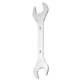 sourcing map Super Thin Open End spanners Metric, 24mm x 27mm, Slim Chrome-Vanadium Steel Wrench Tool for Tight Spaces Repair