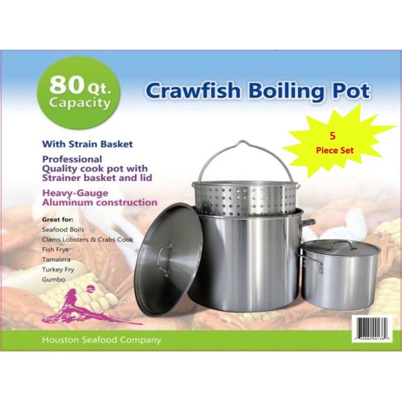 Professional Grade 80 Quart All Purpose Boiling Pot with Basket