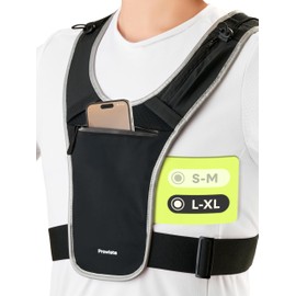 Prowiste Laufweste für Damen & Herren – Handyhalterung zum Joggen – Reflektierend, Wasserfest & Verstellbar – Leicht & Sicher beim Laufen (L/XL)