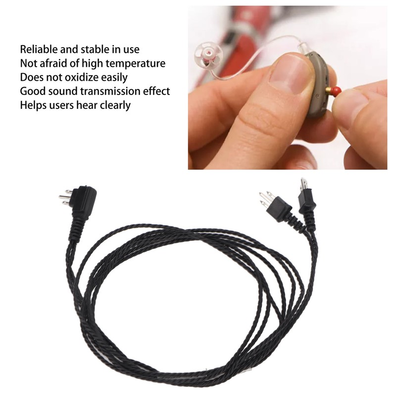 5PCS 3pin Hearing Aids Receiver Cable Heat Resistant Stable Sound