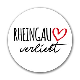 huuraa Sticker Rheingau in Love Sticker 10 cm with Name of Your Favourite Region Gift Idea for Friends and Family