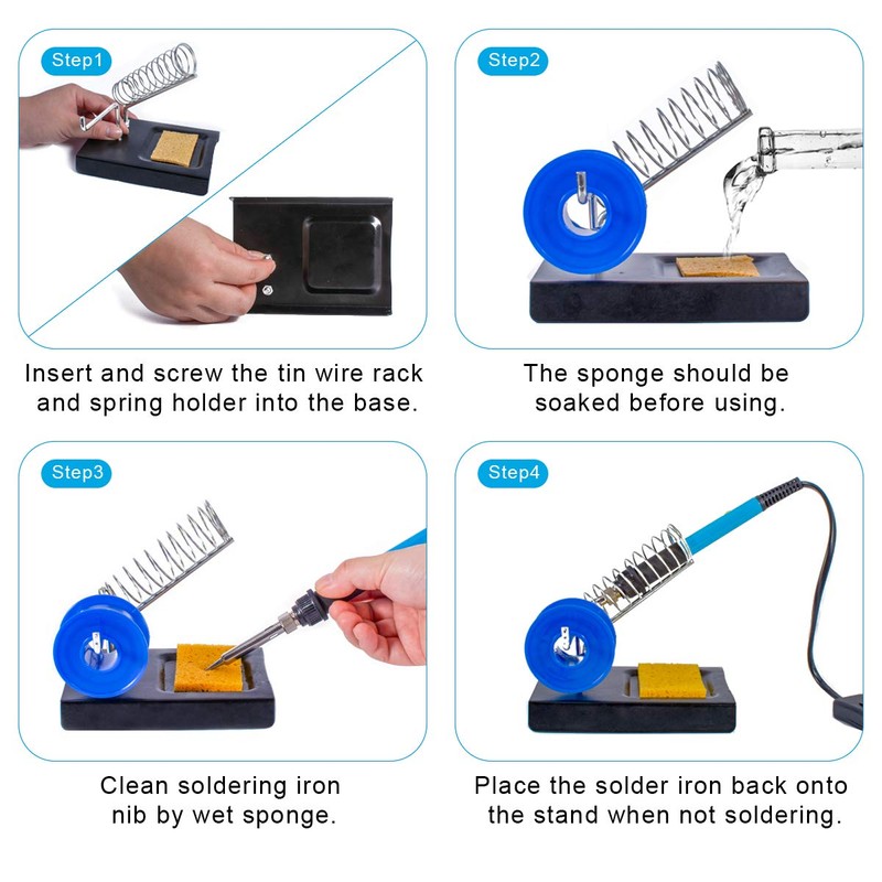 Soldering Iron Kit, Adjustable Temperature 13-in-1 60W Soldering Tool, Solder