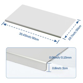 tonchean 304 Stainless Steel Chopping Board with Lip, 35.4”x 19.7” Large Steel Cutting Board with Rolling Pin, Metal Noodle Board Pastry Board Kneading Dough Board for Kitchen Restaurant