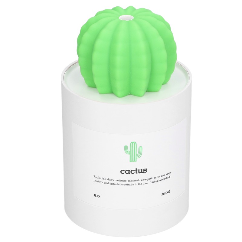 280ml Cactus Desktop Humidifier USB Power Supply Mute Nano Atomization