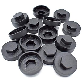 50 x Black HEX TEK 16mm 5/16" Push ON Corrugated Roofing & CLADDING Screw CAPS