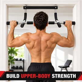 LINGPENG Doorway Pull Up Bar, No-Drill Multi-Grip Chin Up Bar for 23-31 Inch Door Frames