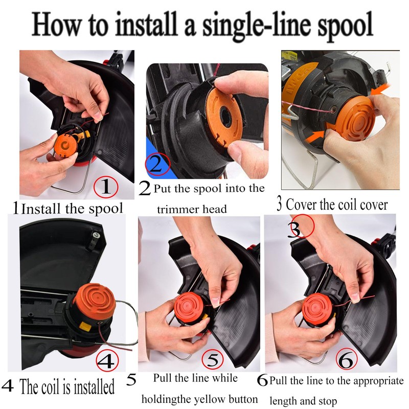 husippend 6Pieces Strimmer Wire Replacement Spool Strimmer Trimmer, Strimmer Spool,Trimmer