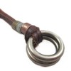 Jirong Brown Leather and Alloy Pendant Adiustable Necklace Mens Necklace