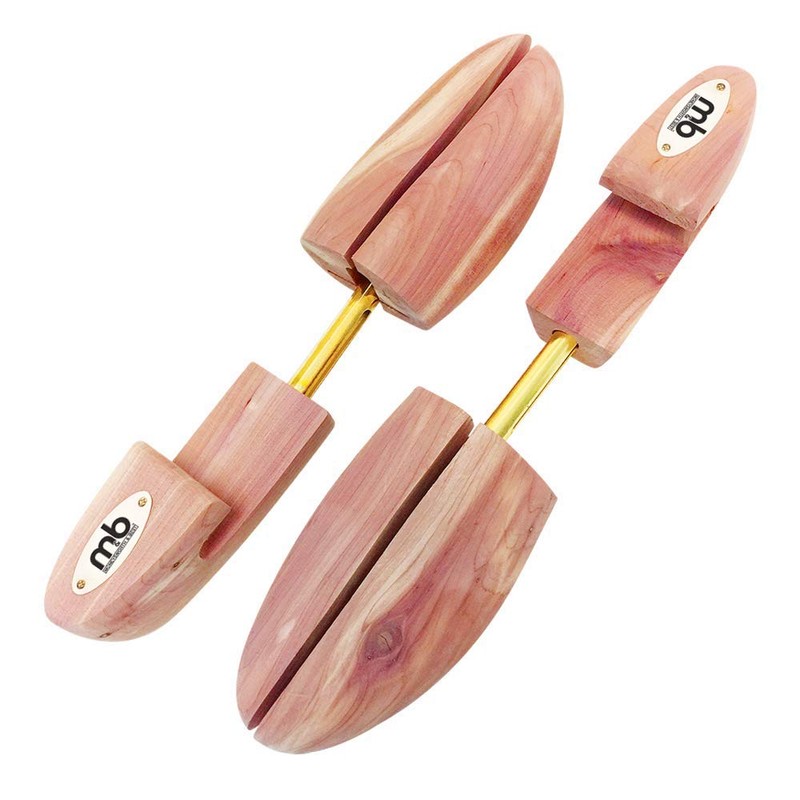 Moneysworth and Best Men's Shoe Trees with Hook Heel, Red