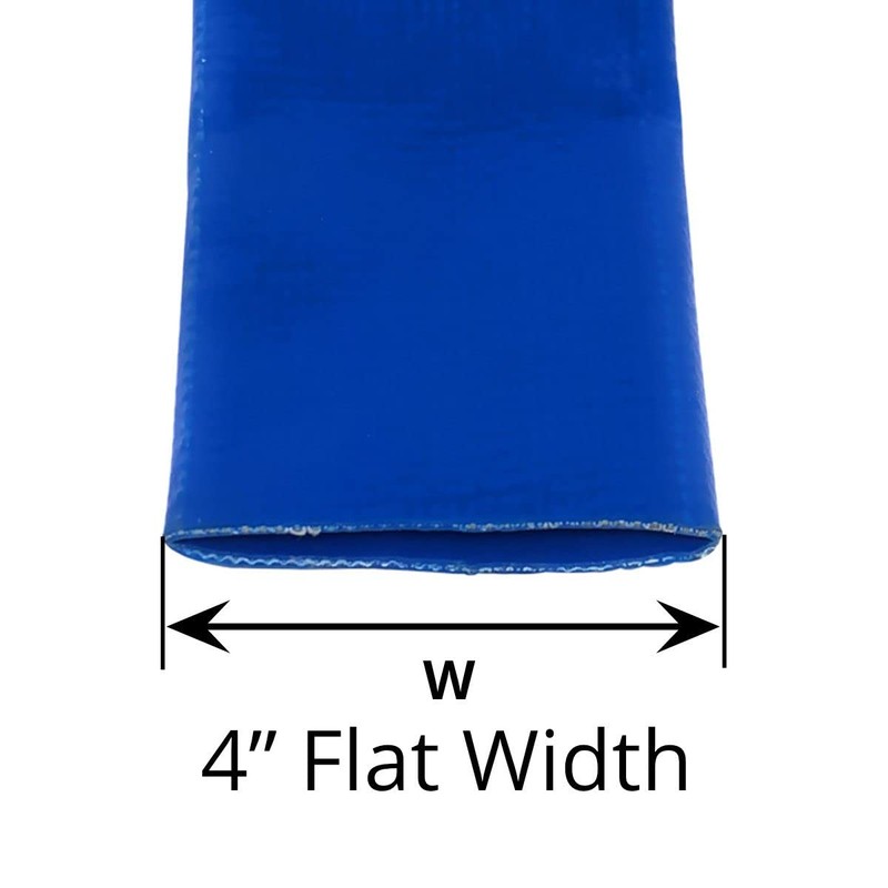 Gloxco 2-1/2" Inside Diameter (4" Flat Width) Blue Lay Flat