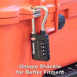 Master Lock 1.31 in. W Steel 4-Dial Combination Luggage Lock 1 pk